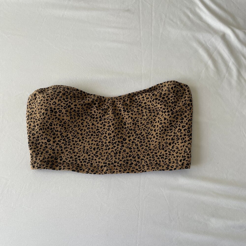 Retired Manners London leopard print disco tube top size M
